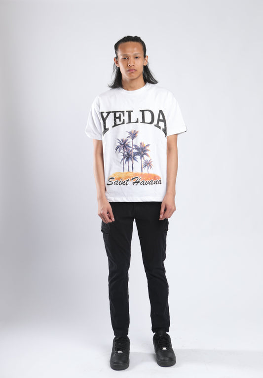 Yelda White Saint Havana Tee (NEW)