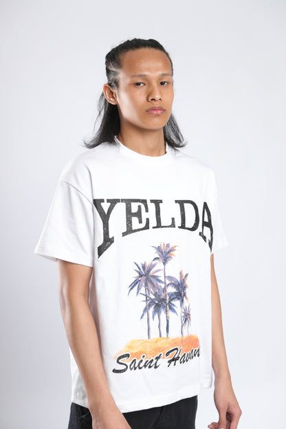 Yelda White Saint Havana Tee